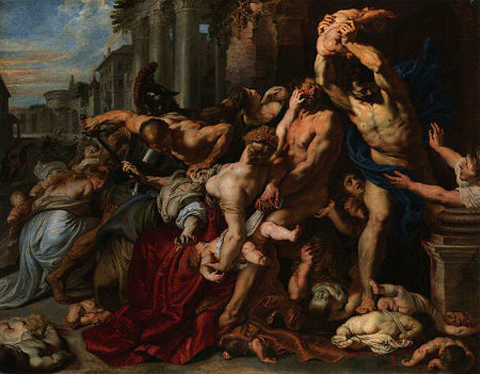 reproductie Massacre of the innocents van Peter Paul Rubens